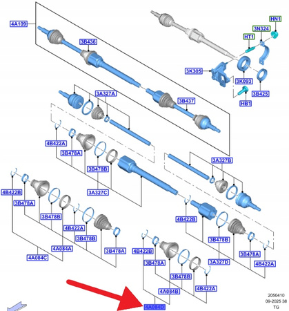 OSŁONA WEWNĘTRZNA PRZEGUBU FORD TRANSIT 2016- 2560494 _ FK26-4A084-AB