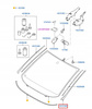 LEWA LISTWA SZYBY PRZEDNIEJ FORD GALAXY 2006-15_1773616_6M21-U03195-AF