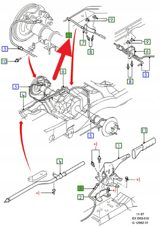 LINKA HAMULCA RĘCZNEGO FORD EXPLORER 1996- 2000 OE 3953714 _ F77A-2853-CE