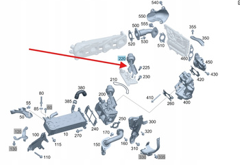 ZAWÓR PODCIŚNIENIA EGR DIESEL OM651 MERCEDES OE A6511410369