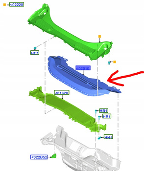 PŁYTA PODOKIENNA PRZÓD FORD KUGA Mk2 2012- 2423913 _ DV44-S02010-AA