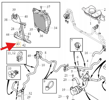 WSPORNIK CHŁODNICY HYBRYDY 2.0 B4 VOLVO XC90 XC60 2018- OE 31474649