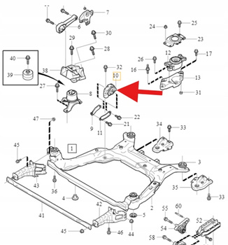 PODUSZKA SILNIKA BENZYNA DIESEL VOLVO S60 V60 XC60 S80 OE 31277313