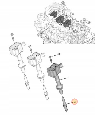 Świeca zapłonowa Opel,Citroen,Peugeot OE 9833964280