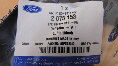 DEFLEKTOR POWIETRZA LEWY FORD FOCUS Mk3 C-MAX Mk2 2073153 _ F1EB-8311-FA