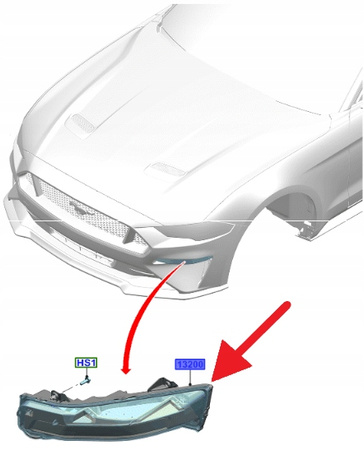LAMPA PRZECIWMGIELNA LEWA MUSTANG 2017- OE 2305917 _ JR3B-13201-BG