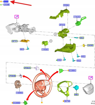 KIEROWNICA FORD FOCUS MK4 2018- 2647027 _ JX7B-3600-MG3ZHE