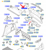 ZALEPKA LAMPY TYŁ PRAWA FORD S-MAX Mk1 2006- OE 1377603 _ 6M21-R454A28-AA3ZHE 