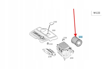 FILTR POWIETRZA M133 MERCEDES AMG CLA W117 GLA W156 A W176 OE A1330940104