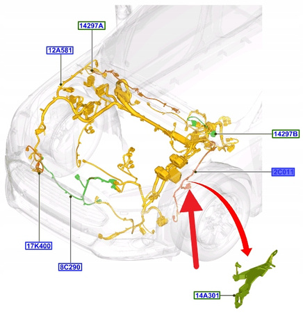 WIĄZKA PRZÓD FORD MONDEO 2014- 2022 OE 2415569 _ KG9T-2B392-FD