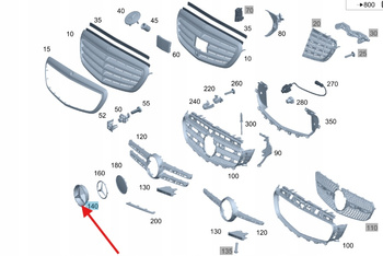 UCHWYT GWIAZDY LOGO PRZÓD MERCEDES E W213 W238 S W217 OE A0008880100