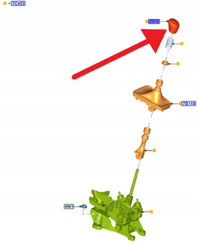 GAŁKA ZMIANY BIEGÓW CHROM B6 PUMA FOCUS FIESTA 2017- 2263837 _ H1BJ-7217-GC