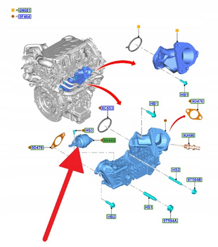 SIŁOWNIK ZAWORU SPALIN EGR 1.5 TDCI PUMA FOCUS 20- 2444964 _ KV6Q-9V443-AA