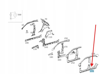 MERCEDES GLA X156 LEWY PRÓG A1566370300