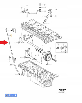 MIARKA BAGNET OLEJU 3.0 3.2 B6 VOLVO S60 V60 2011- XC60 XC70 OE 31251037