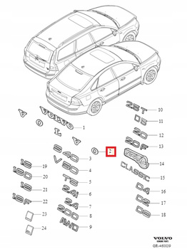 EMBLEMAT "VOLVO " V60 I II 11-21r
