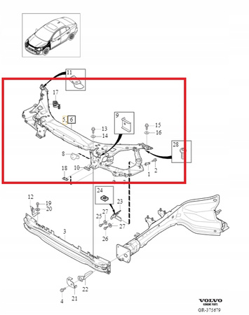 SEKCJA PRZÓD VOLVO S60 II 14-18r V60 I 14-18r