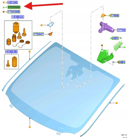 POKRYWA CZUJNIKA DESZCZU S-MAX 2015- 2018 OE 2011350 _ EM2B-17D550-AE3JA6