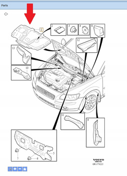 WYGŁUSZENIE MASKI POKRYWY SILNIKA VOLVO C70 C30 07- V50 S40 04- OE 30740133
