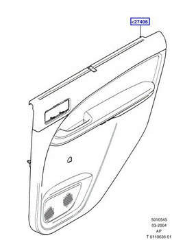 BOCZEK DRZWI TYLNYCH LEWA STRONA FORD FOCUS C-MAX_1454015_3M51-R27407-RT1DL6