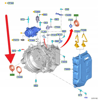 USZCZELNIACZ PÓŁOSI PRZÓD FORD FIESTA FOCUS 2018- 2196407 _ GN1P-7H260-AB