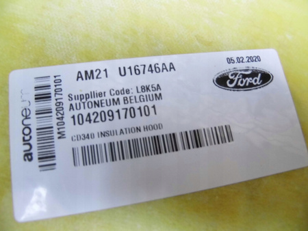 WYGŁUSZENIE MASKI FORD SMAX GALAXY 2006- OE 1682018 _ AM21-U16746-AA