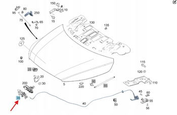 ZAMEK POKRYWY SILNIKA DOLNY MERCEDES VITO W447 W448 OE A4478800060