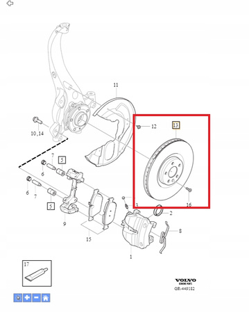 Tarcze hamulcowe Volvo 17" 31665446