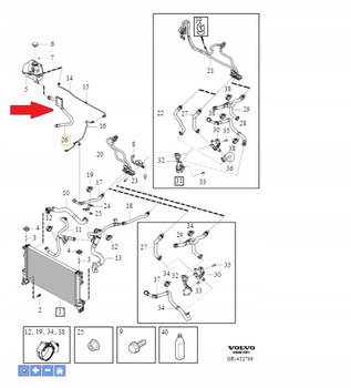 Wąż zbiorniczka wyrówn. Volvo OE 32339860