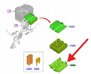 SKRZYNKA BEZPIECZNIKÓW FORD KUGA FOCUS 2018- OE 2348007 _ JX6T-14A094-AE