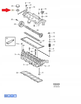Volvo OE 1275379 uszczelka korka wlewu oleju
