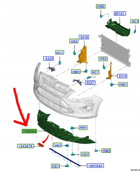 OSŁONA POD ZDERZAK FORD C-MAX Mk2 2010- OE 1769873 _ AM51-A8B384-AC