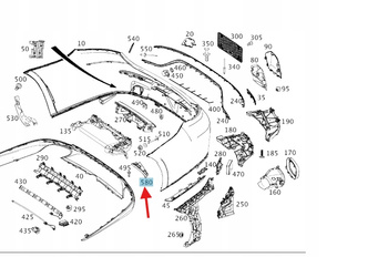 OSŁONA NADKOLA ZDERZAKA LEWY TYŁ MERCEDES E W238 OE A2388801101