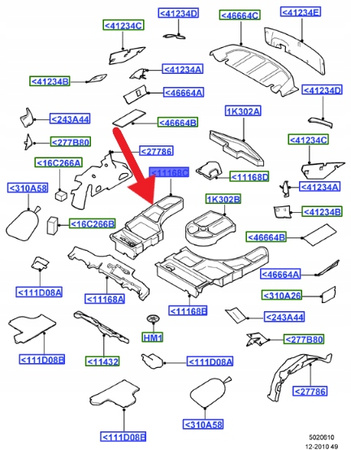 STYROPIAN BAGAŻNIKA FORD MONDEO 4D SEDAN 2007- OE 1469663 _ 7S71-F11168-BD