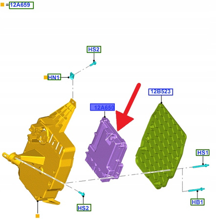 KOMPUTER STEROWANIA SILNIKA FORD MUSTANG KUGA 1947638 _ RMFR3A-12A650-EA