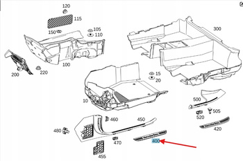 LISTWA PROGOWA CHROM MERCEDES C klasa W205 GLC W253 EQC W293 OE A2056800035