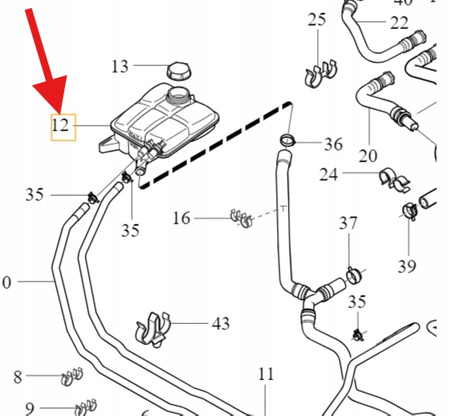 ZBIORNIK WYRÓWNAWCZY 1.6 1.8 2.0B VOLVO S40 V50 2004- C30 C70 OE 30776150