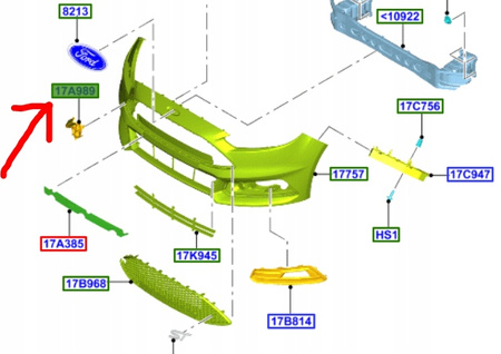 ZAŚLEPKA HAKA HOLOWNICZEGO FORD FOCUS Mk3 2014- 1880230 _  F1EB-17A989-BC5UAW