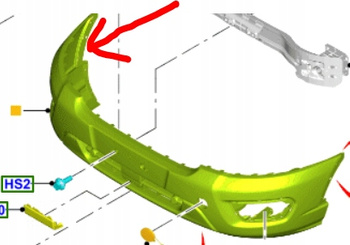 ZDERZAK PRZÓD FORD TRANSIT MK8 2019- 2404363 _ KK31-R17757-AD5YZ9