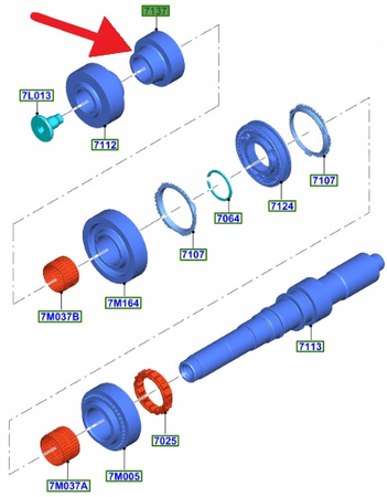 KOŁO ZĘBATE 3 BIEG MT82 5.0 V8 FORD MUSTANG 2017- OE 2322457 _ JR33-7137-BB