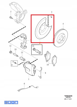 Osłona tarczy hamulcowej Volvo 15" i 16"