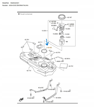 Uszczelka zbiornika paliwa - Mazda 2 DJ Mazda CX-3_DA8A42166