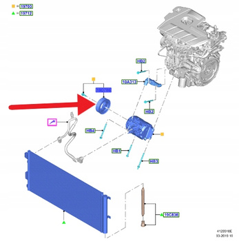 SPRZĘGŁO KLIMATYZACJI 2.3 EB FORD FOCUS 2019- OE 2744067 _ LX61-19D649-SB