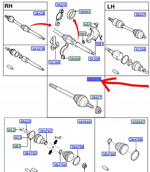 PÓŁOŚ NAPĘDOWA FORD FUSION 2001- 1.4 TDCi_1142787_2S61-3A327-AA