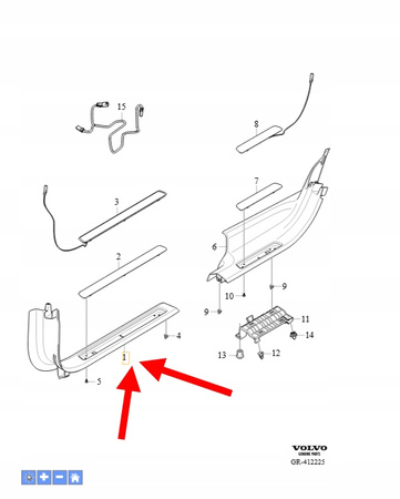 SZKŁO WKŁAD LUSTERKA PRAWEGO VOLVO XC90 2016- OEM/OE 31395533