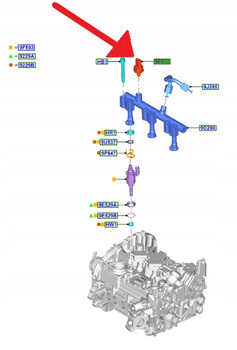 CZUJNIK CIŚNIENIA PALIWA 1.0 1.5 EB KUGA FOCUS 18- 2463329 _ H6BG-9F972-AB