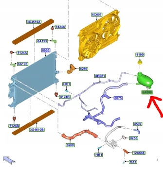 ZBIORNIK WYRÓWNAWCZY FORD KUGA MK2 2016-2020 OE 2050485 _ GV61-8A080-AD