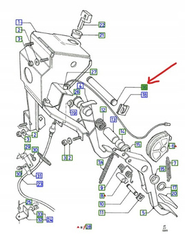 SWORZEŃ PEDAŁU SPRZĘGŁA HAMULCA FORD TRANSIT 3 4 _ 6156491 _ 86VB-2478-BC