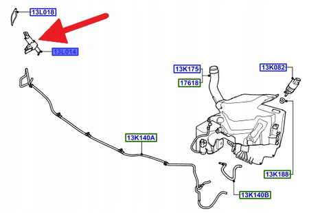 DYSZA SPRYSKIWACZA REFLEKTORA LEWA FORD MONDEO 07- 1473732 _ 7S71-13L015-BA