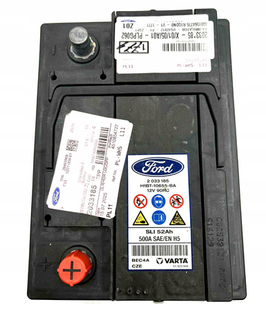 AKUMULATOR 12V 52AH 500A FORD PUMA FIESTA 2017- OE 2033185 _ H1BT-10655-BA
